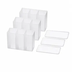 Aan de muur gemonteerde kleine items verdeelde opbergdoos organizer 3 stuks set