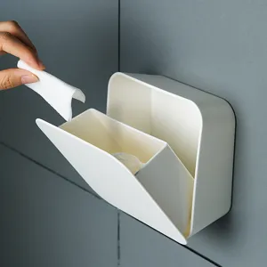Wall-mounted bathroom storage box tissue holder waterproof dustproof plastic organizer case