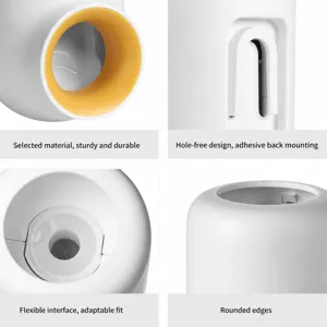 Distributore automatico di dentifricio e porta spazzolino da parete senza foratura bagno.