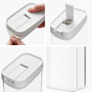 Clear plastic sealed jar food storage container for kitchen grains and milk powder