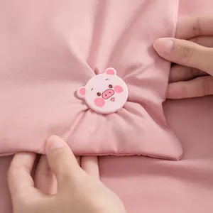 Attache de couette mignonne cochon dessin animé, pince sans épingle pour la maison.