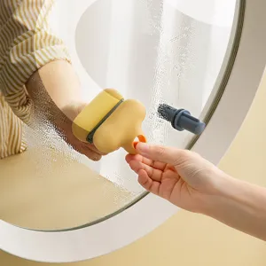 T-shaped mirror cleaning sponge tool for bathroom glass and washbasin scale removal main view.