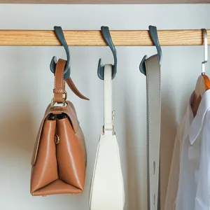 Wardrobe arch bag hook storage rack multi-purpose organizer for handbags ties and scarves.