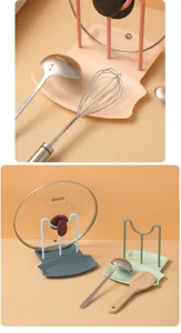 Kitchen pot lid rack multifunctional spatula storage holder desktop organizer stand