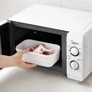 Contenitore per Alimenti in Plastica Con Coperchio Ermetico Cucina Frigorifero Organizzatore di Cibo Adatto per Microonde