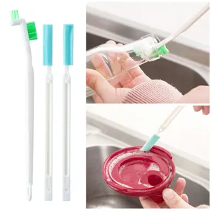 Japanese Thermos Lid Gap Cleaning Brush Spout Groove Cleaner Bottle Nipple Small Brushes Three Piece Set