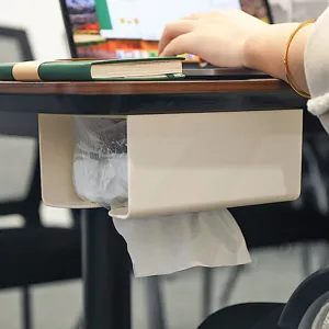 Κρεμαστή θήκη χαρτομάντιλων κάτω από το γραφείο χωρίς τρύπημα, δημιουργικός διανομέας χαρτιού κουζίνας.