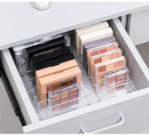 Organisateur de tiroir de maquillage en acrylique transparent pour rangement cosmétique
