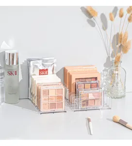 Organisateur de palette de maquillage en acrylique transparent étagère de rangement.