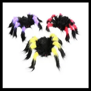 Halloween plush spider toy decoration simulation furry creepy props set for party prank