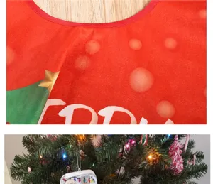 Christmas tree skirt red holiday decoration bottom cover festive tree mat Xmas party decor
