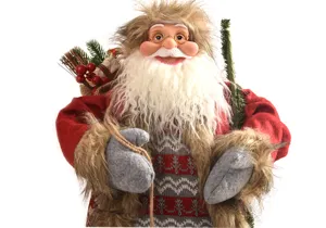Weihnachtsmann Plueschpuppe Figur Weihnachtsdekoration Festliche Puppe Deko Weihnachtsgeschenk