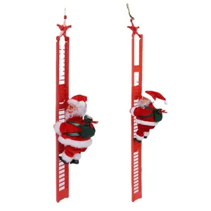 Papá Noel trepador escalera eléctrica juguete decoración del hogar de vacaciones regalo de fiesta