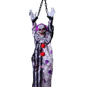 Halloween appendere animato clown oggetto di scena elettrico spettrale casa stregata