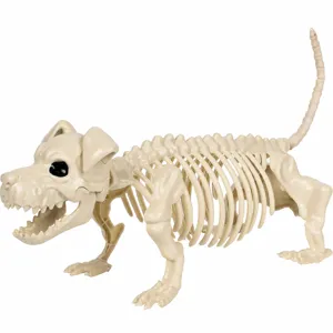Squelette de chien en plastique d'Halloween accessoire effrayant maison hantée fête