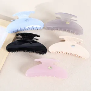 Korean Style Minimalist Acetate Hair Claw Fresh Elegant Shark Clip For Women Girls Elegant Daily Hair Accessories Hair Clip