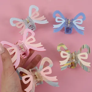 Französischer Stil süße farbige Schmetterling Acetat Haarklammer süße Haarklammer Haaraccessoires