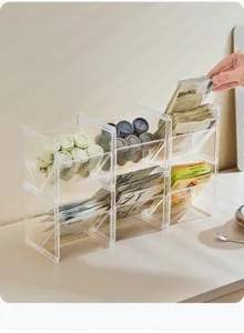 Transparenter Acryl Teebeutel und Kapsel Organizer fuer den Schreibtisch Behaelter.