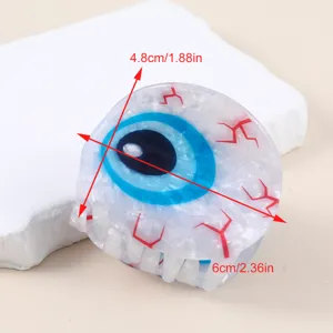 Böser Blick Haarklammer für Damen, Acryl Haarspange Haarstyling Zubehör Blau Weiß Design.