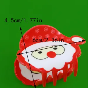 Weihnachtsmann Haarklammer rot süße festliche Haarspange für Damen und Mädchen Accessoire