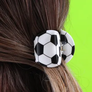 Modische Fußball Haarklammer, trendiges Sport Haaraccessoire für Damen und Mädchen.