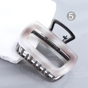 Koreanische minimalistische Acetat Haarklammer Metall geometrische Rechteck Haarkralle für Frauen