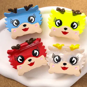 Süße Chinesisches Neujahr Drache Acetat Haarklammer Bunte Cartoon Haifisch-Clip Handgefertigt Tier Muster Haarschmuck Für Damen
