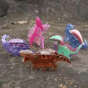 Süß Acryl Dinosaurier Haarkralle Clip Lustig Tier Haarspange Rutschfest Haarschmuck Für Dickes Dünnes Haar Damen