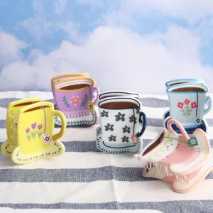 Niedliche Cartoon Kaffeetasse Acryl Haarklammer Klein Floral Herz Muster Handgefertigt Mini Haarschmuck Für Damen Haarstyling