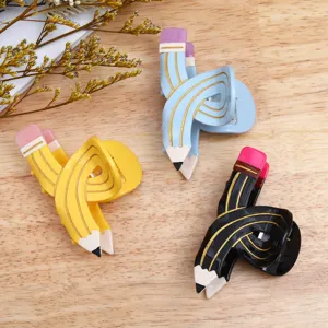 Kreative bleistiftförmige haarspange acetat süße haarklammer mode haaraccessoires damen