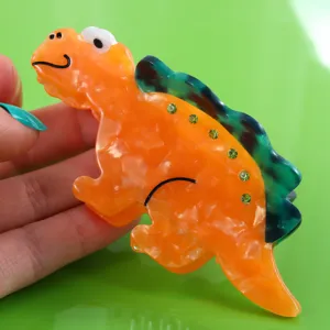 Niedliche Dinosaurier Haarklammer Acetat Haarschmuck fuer Damen Mode Styling Alltagslook.