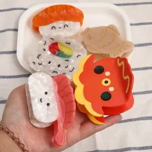 Niedliche Sushi Acetat Haarspange, stilvolles süßes Design, schicker Haarschmuck Alltag.