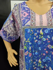 Verano estampado floral casual cuello V holgado manga corta mujer moda blusa