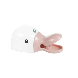 Cute duck shaped pet food scoop and sealing clip main view displaying functional utility.