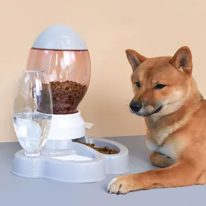 Distributore Automatico E Abbeveratoio Per Animali Domestici 2-In-1 Ciotola Per Gatti In Plastica Dispenser Di Acqua A Gravità Ciotola Per Cani Articoli Per Animali