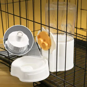 Distributeur d'eau automatique pour animal de compagnie en cage, gamelle suspendue design siphon.