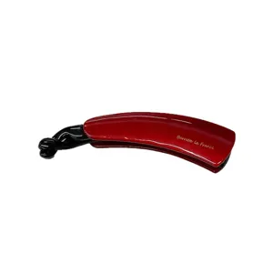 Glänzende rote schwarze Bananen Haarspange modische elegante Zopfhalter Haarstyling Klammer