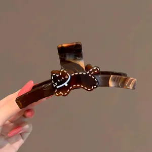 Molletta per capelli gatto in acetato ambra elegante grande pinza squalo per donna accessori
