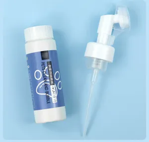 Pet foot cleaning foam 150ml portable dog paw cleaner bottle with silicone brush pump