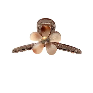 Elegante Blumen Haarklammer für Damen, große Haarklammer Schiebeclip für schicke Frisuren, Accessoire.