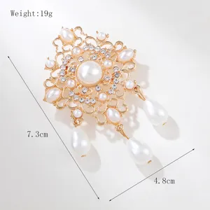 Barok vintage parel broche voor vrouwen elegante jas accessoires mode sieraden chic