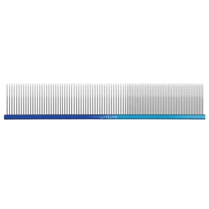 Pet Grooming Comb Stainless Steel Pins Rainbow Gradient Aluminum Handle Dog Cat Hair Detangling Tool Pet Care Brush