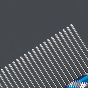 Professional pet grooming comb with smooth metal teeth for cats and dogs, durable and comfortable.