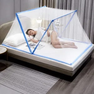 Zanzariera pop-up pieghevole per letto, rete anti-zanzare portatile per la casa e dormitorio.