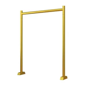 Gold freestanding clothing rack narrow floor standing clothes rail for small space bedroom balcony