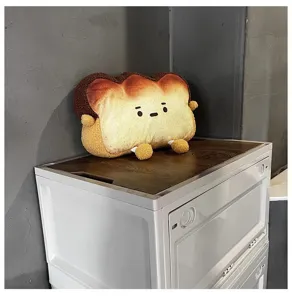 Cute toast bread plush pillow soft stuffed toy for bedroom sofa home decoration comfortable
