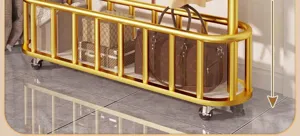 Appendiabiti rotolante dorato con ripiano inferiore porta abiti mobile moderno per casa