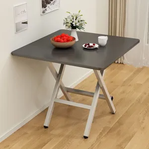 Draagbare klaptafel voor kleine ruimtes, minimalistisch metalen frame, praktisch huismeubel.