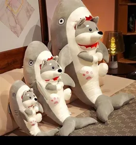 Peluche requin chien mignonne douce animal en peluche oreiller cadeau créatif pour enfants