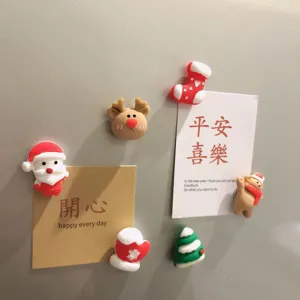 Christmas theme refrigerator magnet cute 3D cartoon fridge sticker for home decor